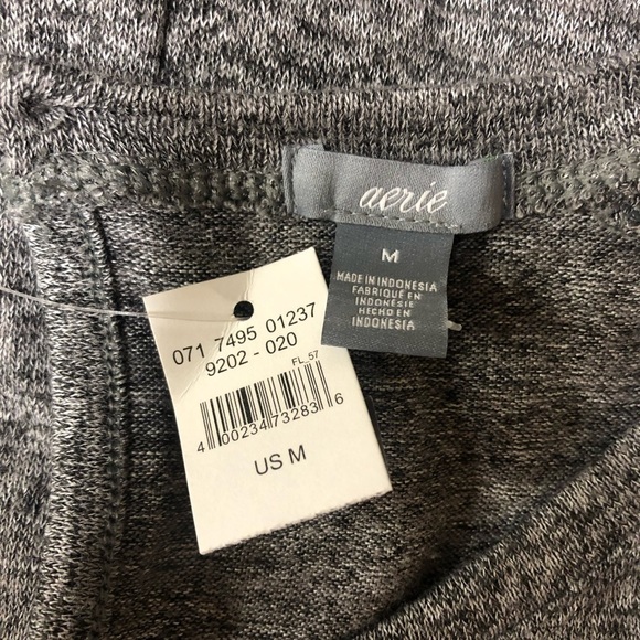 Aerie Women's Long Sleeve One Piece Soft Stretch Jumpsuit Size M Gray NWT - Picture 4 of 6